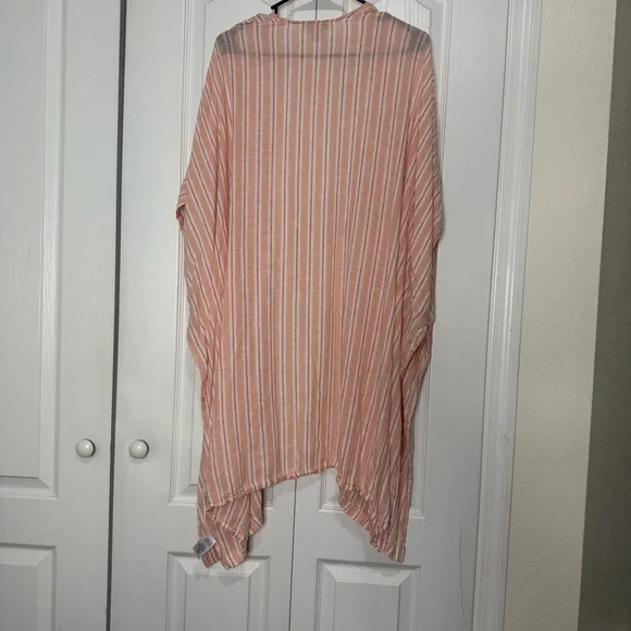 Cynthia Rowley Pink and White Striped Kimono/Cardigan - Picture 6 of 6